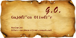 Gajdács Olivér névjegykártya