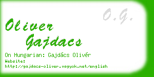 oliver gajdacs business card