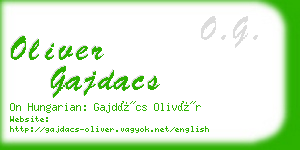 oliver gajdacs business card